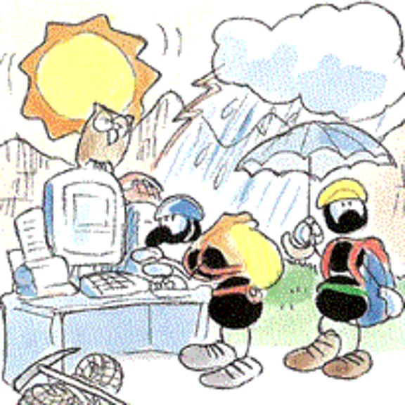 Der Wetterbericht sollte vor jeder Tour aufmerksam studiert werden