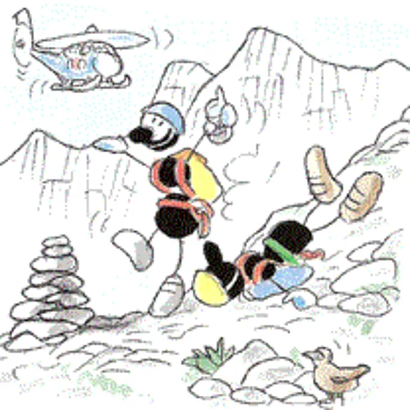 Nimm immer dein Handy mit und im Notfall alarmiere unverzüglich die Bergrettung über die Nummer 112